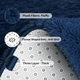 thumbnail image 5 of Softlife Super Soft Rug For Living Room Fluffy Rugs For Dorm Room Cute Plush carpet For Bedroom,8'x 10'，Light Navy, 5 of 8