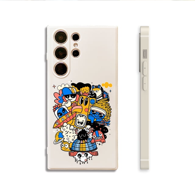 Proteja su iPhone con una divertida y colorida funda plateada mate de doble capa para teléfono