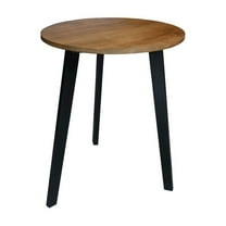 American Trails Three-Legged Round Side Modern Table with Solid American Hardwood Top