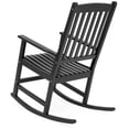 thumbnail image 5 of Best Choice Products Indoor Outdoor Traditional Slat Wood Rocking Chair Furniture for Patio, Porch, Living Room - Black, 5 of 7
