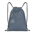 thumbnail image 1 of Xecao White Dandelion Pattern Sports Drawstring Backpack - String Swim Gym Bag with Wet Proof Pocket for Women&Men-Medium, 1 of 6