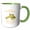 Green/White, variant on 3drose, Oregon Territory Mushroom Pacific Golden Chanterelle, 11oz Two-tone Red Mug