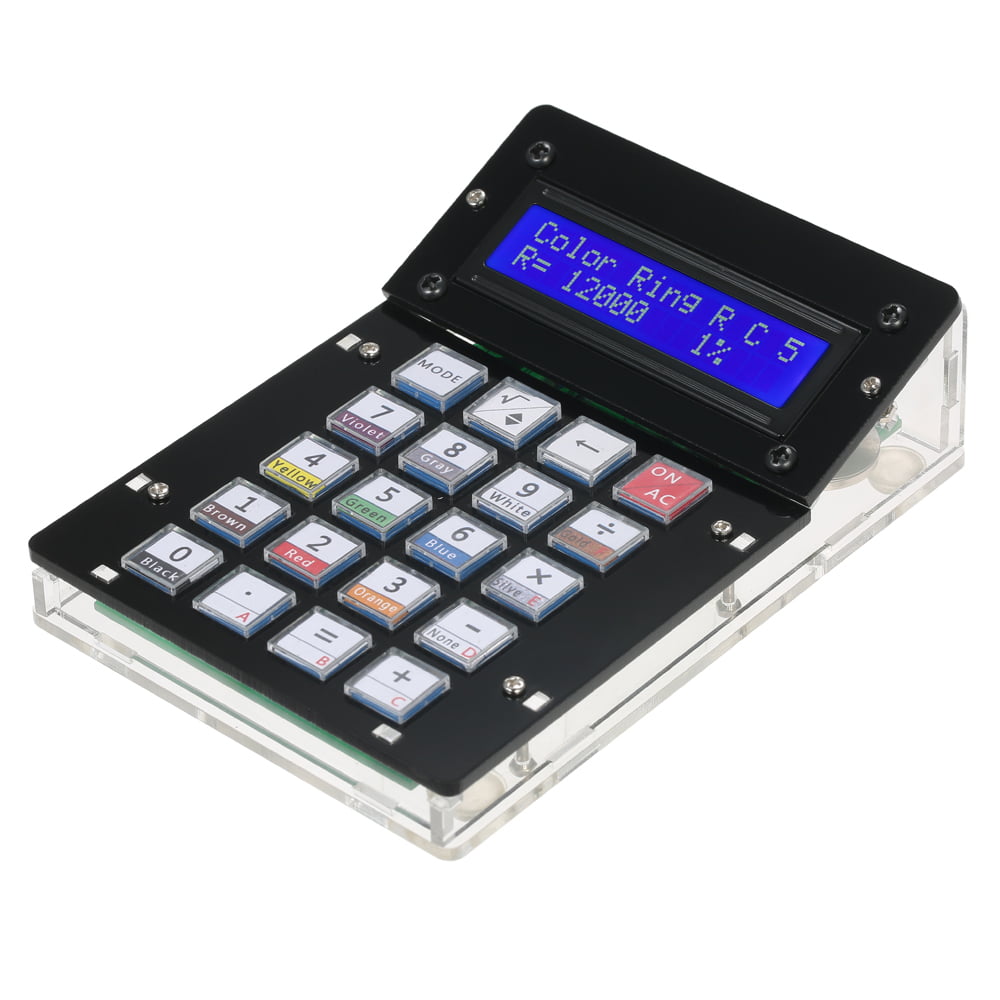 DIY Multi-purpose Calculator Counter Kit with Acrylic Case Bule LCD Display X7Q1 