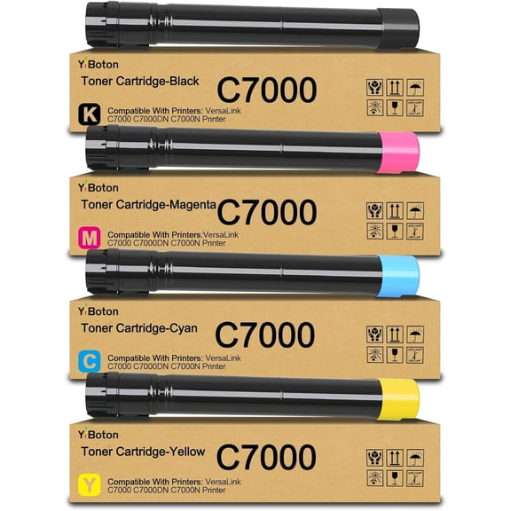 C7000 Toner Cartridge Replacement for 106R03757 106R03758 106R03759 106R03760 Compatible for Xerox VersaLink C7000 C7000DN C7000N Printer4-Pack