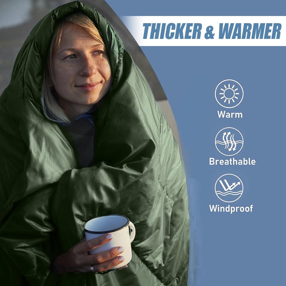 COWIN Sleeping Bags for Adults Backpacking Lightweight Waterproof 41℉-59℉ for Camping Hiking Outdoor Travel with Compression Bags 3.52lb , Military Green