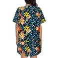 thumbnail image 6 of Sigee Blue Floral for Sleepwear Casual Pjs with Pockets Women's Pajamas Sets Shorts 2 Piece Short Sleeve Lounge Sets Large, 6 of 9