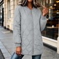 thumbnail image 4 of Women's Quilted Jacket Lightweight Zipper Fall Winter Coats Thermal Padded Puffer Jacket Loose Casual Outerwear with Pockets, 4 of 9