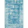 thumbnail image 2 of Unique Loom Cavalli Rosso Rug Blue/Ivory 2' x 3' 1" Rectangle Border Comfort Perfect For Living Room Bed Room Dining Room Office, 2 of 7