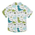 thumbnail image 2 of Dailycode Small Short Sleeve Button Down Shirts Dinosaur and Cloud Casual Shirt 3-10 Years, 2 of 9