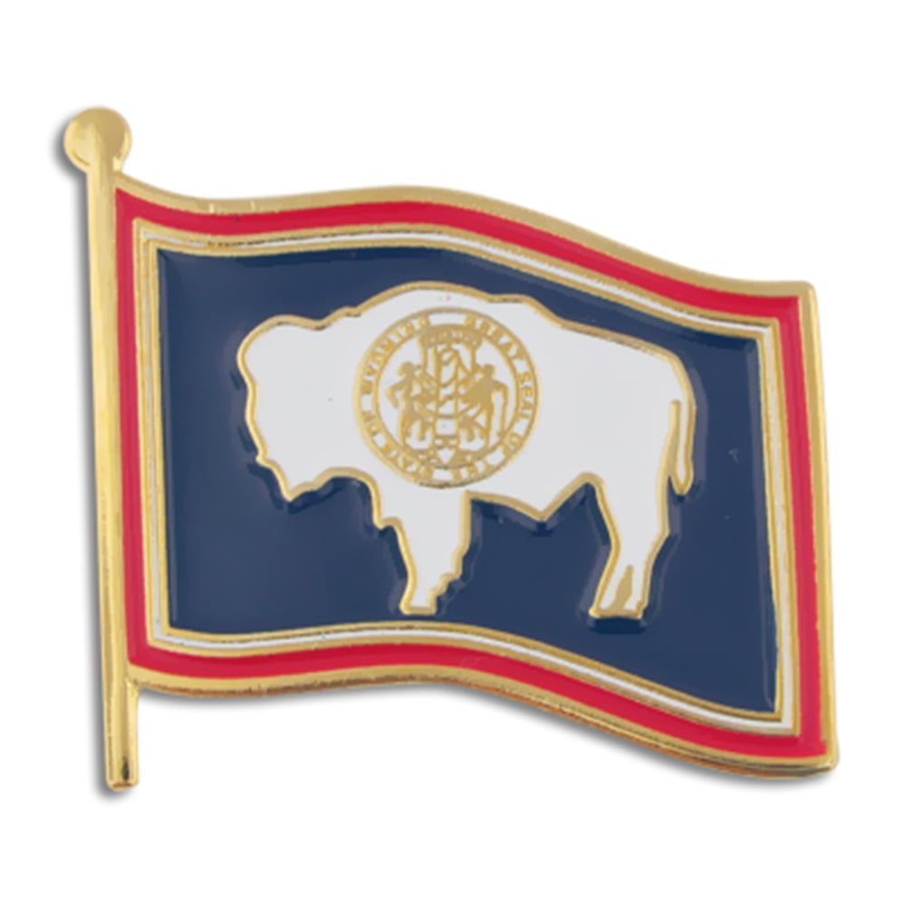 Wyoming USA Flag Lapel Pin Badge 