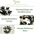 thumbnail image 2 of Nearly Natural 24in. Halloween Skull and Bones Wreath, 2 of 5