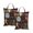 2PCS, variant on Retro Bones Organs Skull Travel Dirty Laundry Bag 2PCS , Portable Hanging Storage Bag for Gym Camping Beach Business Trips
