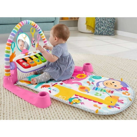 Fisher-Price - Deluxe Kick & Play Piano Gym - Pink/Yellow/White