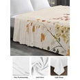 thumbnail image 6 of Vintage Botanical King Size Flat Sheet, Wrinkleproof & Fadeproof Cooling Flat Bed Sheet Only, Spring Floral Summer Botanical Rustic Breathable Soft Bedding Top Sheets 105 x 98 Inches, 6 of 8