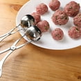 thumbnail image 3 of Stainless Steel Meat Baller, Ball Maker, Meatball Scoop, Non-Stick Baller, Tongs Meat Ball Maker Mold Cake Pop, Ice Tongs, Meatball Maker Tool for Kitchen Cooking, 1 Pcs, 6.3 Inches, 3 of 6