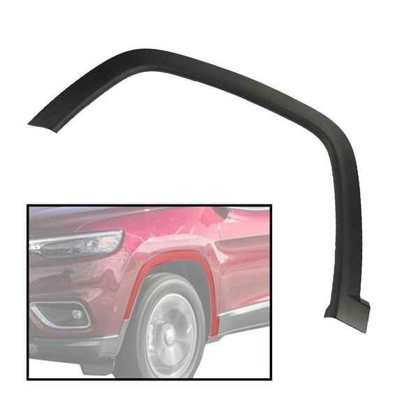 PIT66 Fender Flare Fit for Accessories 2017-2022 Jeep Compass 1Pcs Front Left Wheel Fender Flare Molding Textured Black