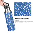 thumbnail image 4 of Yayeee 33oz Insulated Water Bottle Double Wall Stainless Steel with Flip Straw Lid, Green Dots, 4 of 7