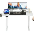 thumbnail image 7 of Standing Desk with 2 Adjustable Monitor Shelves, 63 x 24 Inch Electric Stand Up Desk with Memory Controller and Adjustable Height from 28-46 inches for Computer Workstations, All White, 7 of 7