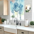 thumbnail image 5 of Coastal Jellyfish Blue Balloon Curtains for Bedroom/Front Door/Bathroom, Summer Beach Nautical Coral Starfish Tie Up Curtains 63 Inch Length Kitchen Curtains Shades for Windows 46"x63", 5 of 8