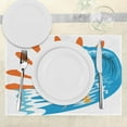 thumbnail image 3 of Ambesonne Summer Place Mats Set of 4, Hot Beach Vibes Surfer, Standard Size, Sky Blue Orange, 3 of 6