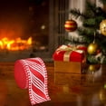 thumbnail image 6 of 2.48In Width 6.56Ft Length Red And White Striped Wired Ribbon, Wide Wired Christmas Ribbon For Crafts, Ribbon For Gift Wrapping, Christmas Wrapping Ribbon, Xmas Ribbon Holiday Present Decoration, 6 of 9