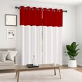 thumbnail image 6 of Lfeey Black out Curtains for Bedroom 63 inch Long, Red White, Christmas Modern Thermal Insulated Grommet Window Drapes, 2 Panels, 6 of 7