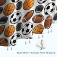 thumbnail image 6 of Baseball Football Pattern Shower Curtain 72"x72" ,Bathroom Decorative Shower Curtains Set with 12 Hooks,Modern Waterproof Washable Shower Curtain, 6 of 6