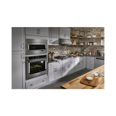 32.5" Standard Frame with Pocket Handle Trim Kit for Select Whirlpool & KitchenAid Built-In Low-Profile Microwaves - Stainless steel