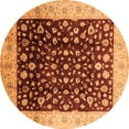 thumbnail image 1 of Ahgly Company Indoor Round Oriental Orange Industrial Area Rugs, 8' Round, 1 of 4