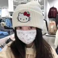 thumbnail image 2 of Gorro de punto Kawaii Sanrio Hello Kitty, gorro de lana sólida para exteriores, calentador de dibujos animados para niña, gorro informal para pareja, invierno y otoño, nuevo LIUWENJING unisex, 2 of 2