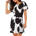 thumbnail image 2 of Balery Cow Skin 2 Camisón de manga corta con cuello redondo para mujer, cómodo y elegante., 2 of 6
