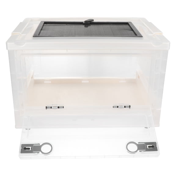 OULII Breathable White Plastic Hamster House, Foldable, Safe and Durable for Pets