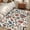 Multicolor, variant on Boho Floral Area Rug 3x5 FT, Non Slip Entryway Bedside Carpet, Blue Red Flower Vintage Petals Branch Leaf Washable Soft Floor Carpet Indoor Mat Non-Shedding Throw Rugs for Dorm Kitchen Home Office