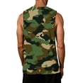 thumbnail image 4 of LRGSHF Men's Camo Print Sleeveless Tank Top, Crew Neck Loose Fit Casual Summer Muscle Shirt, Lightweight Outdoor Workout Beach Vest, 4 of 4
