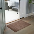 thumbnail image 3 of TOWN & COUNTRY BASICS Smooth Step Houndstooth Low Profile Utility Kitchen Mat, Machine Washable, with Non-Slip Backing, Brown/Beige, 24"x35", 3 of 5