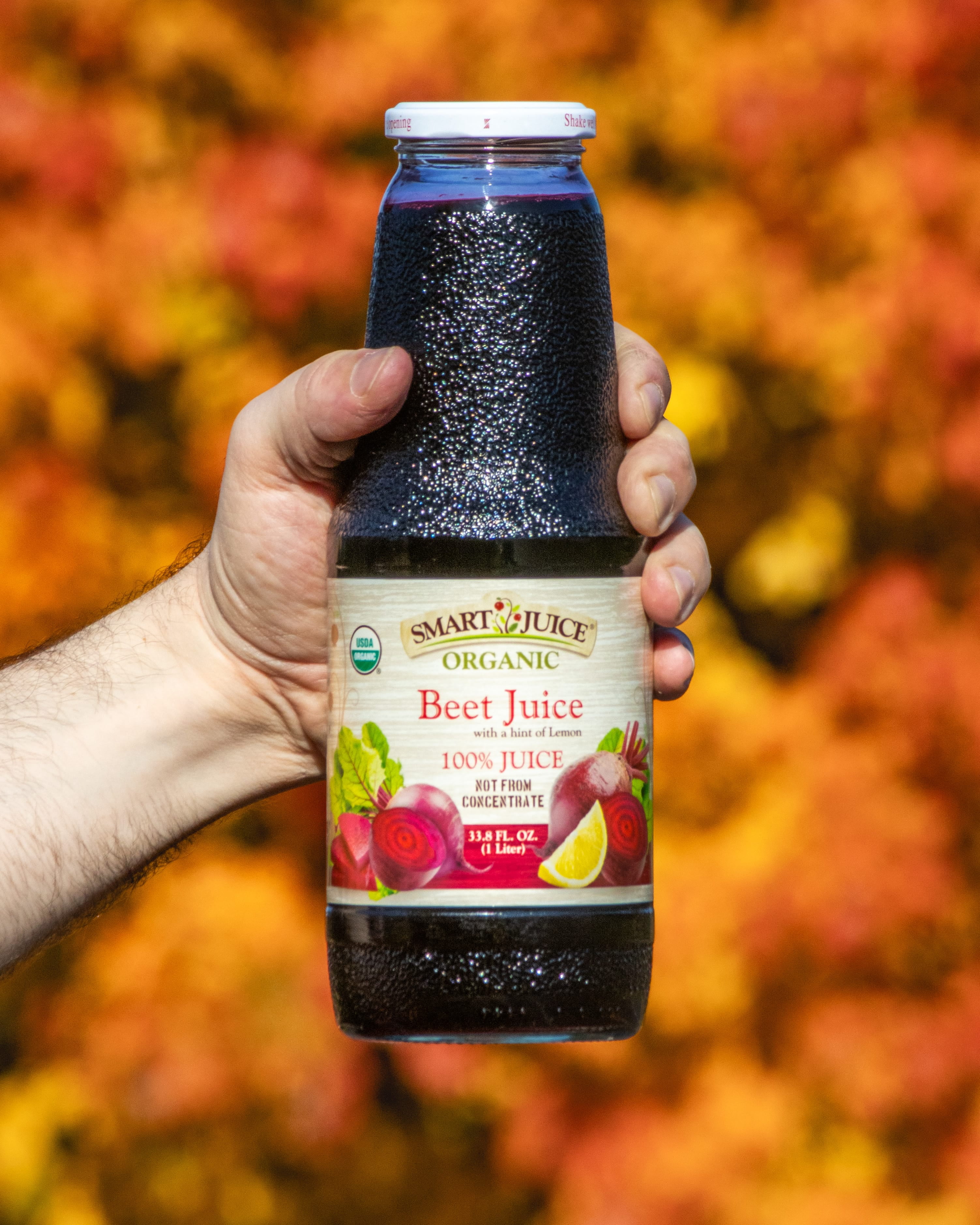 Smart Juice Organic Beet Juice - 33.8 fl oz (1L) - (Pack of 6) 100% Juice Not From Concentrate