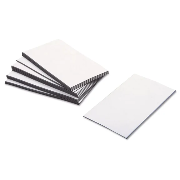 Baumgartens Business Card Magnets 3 1/2 X 2 White Adhesive Coated 25/Pack 66200