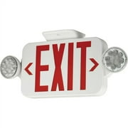 Progress Lighting PE010 LED Exit Sign with Red Letters and Integral Emergency Ba