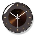 thumbnail image 1 of Reloj de pared moderno minimalista de 30 cm, redondo, marrón/dorado, 1 of 1