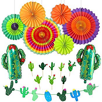 Fiesta Party Decorations Fiesta Paper Fans Garland For Mexican