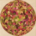 thumbnail image 1 of Ahgly Company Tapis d'Intérieur Lavable en Machine Carré Rouge Pamplemousse, 8 Pieds Carré, 1 of 7