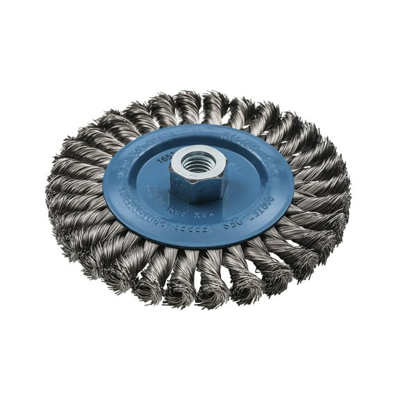 Walter 13L614 Wire Wheel Brushes .020" Knot-Twist Stainless Steel 6" 5/8-11