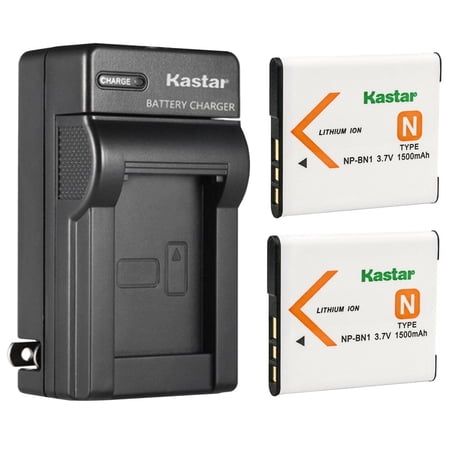 Kastar 2-Pack Battery and AC Wall Charger Replacement for Sony Cyber-shot DSC-W530 Cyber-shot DSC-W550 Cyber-shot DSC-W560 Cyber-shot DSC-W570 Cyber-shot DSC-W580 Cyber-shot DSC-W610 Cameras
