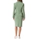 thumbnail image 3 of Conjunto de falda de 2 piezas para mujer INSPIRE CHIC, blazer peplum, falda lápiz de cintura alta, atuendo de trabajo XS, verde guisante, 3 of 6