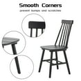 thumbnail image 5 of Farmhouse Windsor Dining Chairs Set of 6,  Solid Wood Spindle Back Chair for Kitchen & Dining Room, Black, 5 of 9