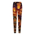 thumbnail image 5 of Halloween Leggings for Women Elastic High Waist Slim Fit Casual Festive Pumpkin Print Workout Running Yoga Pants, 5 of 5