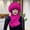 Hot Pink, variant on Sales Today Winter Beanie Hat Scarf Gloves Set for Women GIJNRIUIUA Under $7 Winter Hat Scarf Set Fuzzy Plush Thickened Windproof Heat Retention Neck Wrap Solid Color Dome Fisherman Hat White