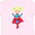 thumbnail image 4 of Inktastic Superhero Girl, Cute Girl, Blonde Hair, Red Cape Girls Toddler T-Shirt, 4 of 5