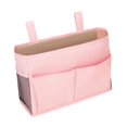 thumbnail image 3 of Mesita de noche colgante cama organizador versátil para dormitorio con correas ajustables 11,8x7,8x4,3 pulgadas cama bolsillos cesta Rosa, 3 of 8