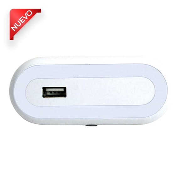 Luz LED Nocturna IUSA Oval con Fotocelda y Cargador USB 120V Uso Interior